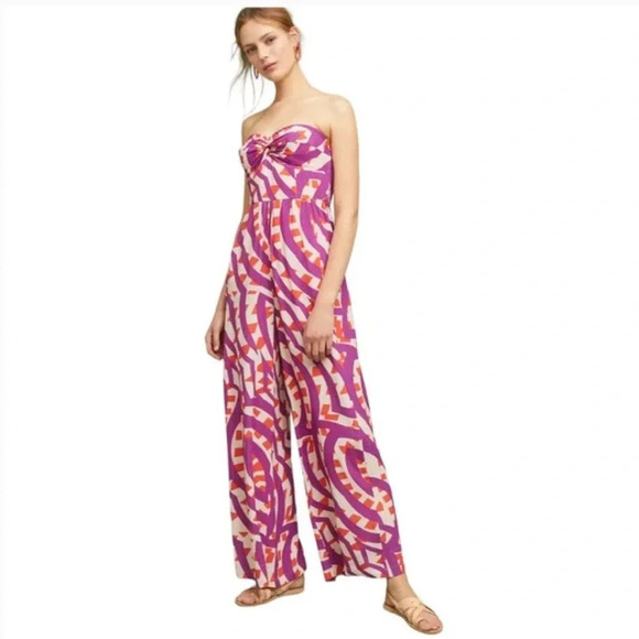 NWT TRACY REESE X ANTHROPOLOGIE STRAPLESS JUMPSUIT - Picture 1 of 7